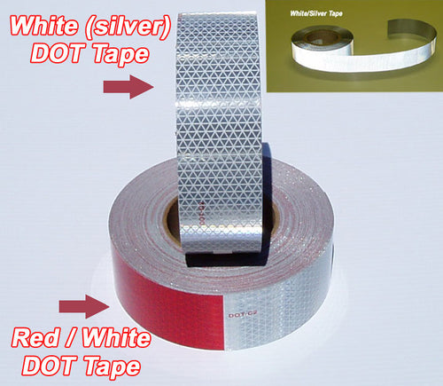 2 x 30 Ft. Reflective Tape, Red and Silver Stripes